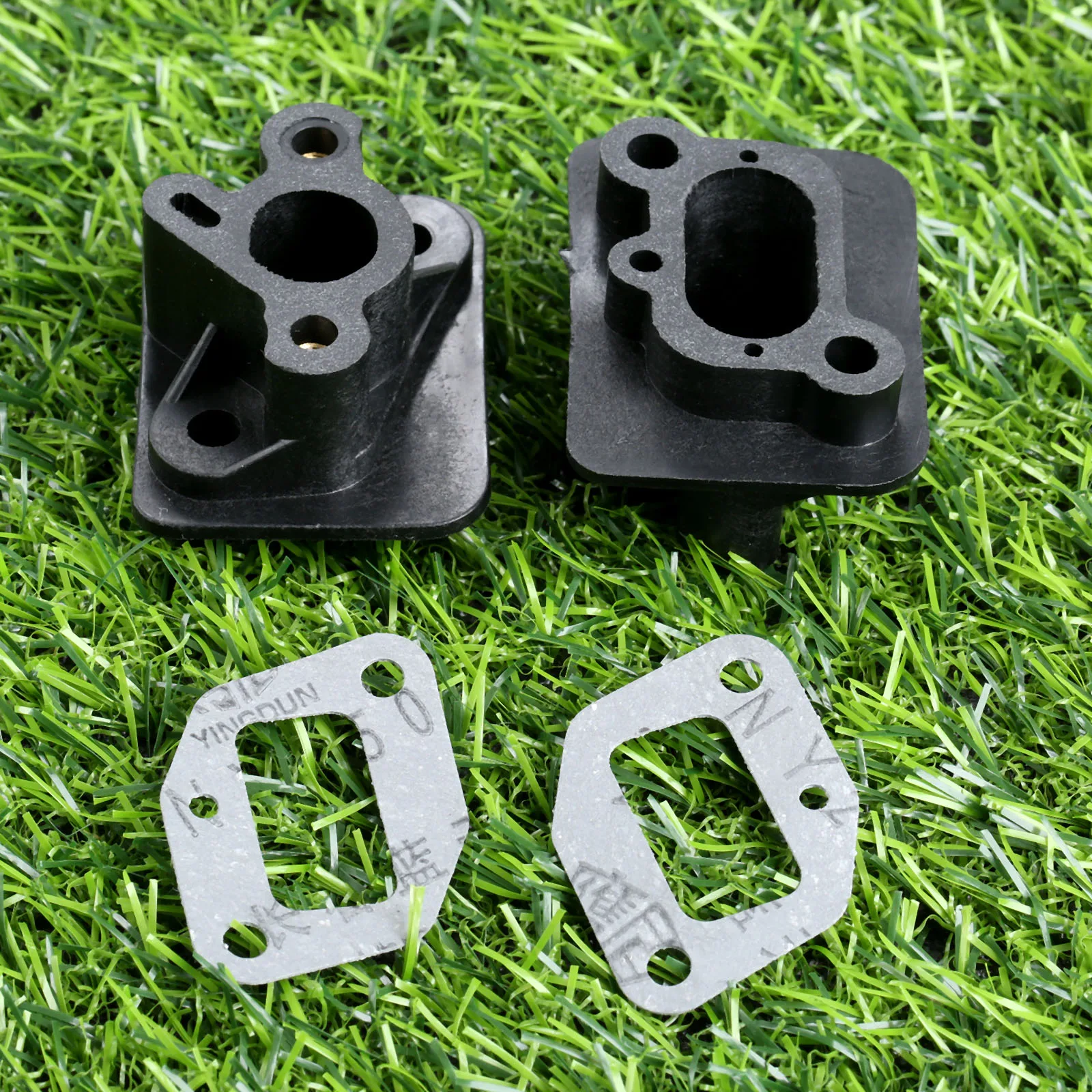 Sikat Cutter Intake Manifold DENGAN GASKET 43cc 52cc Carb Inlet Manifold pemangkas pagar karburator bagian Strimmer mesin suku cadang