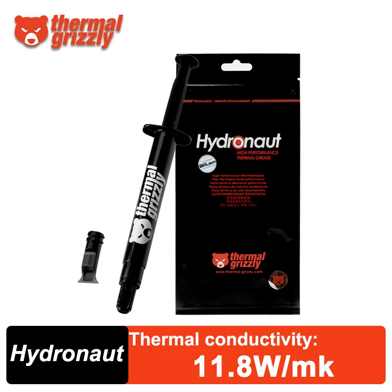 

Thermal Grizzly Hydronaut Термопаста для процессора Термопаста Охлаждение видеокарты для настольных/ноутбуков