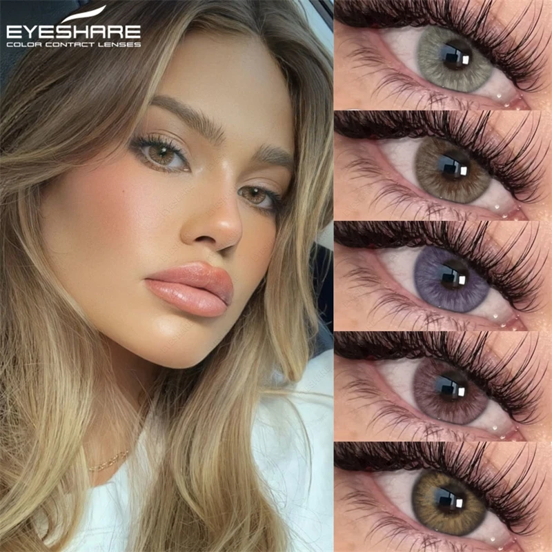 EYESHARE Lentes de contacto naturales Lentes de contacto de Color Lentes de maquillaje marrones Pupilentes grises Contatos de ojos azules Lente de ojos verdes
