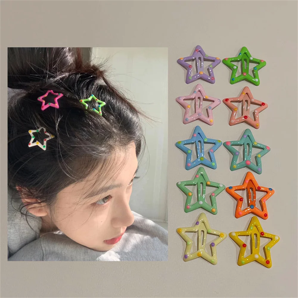 Y 2K Esthetische Mooie Pentagram Star Bobby Pin Voor Vrouwen Lieve Schattige Charme Trend Haarclip Harajuku Mode Haaraccessoires Geschenken