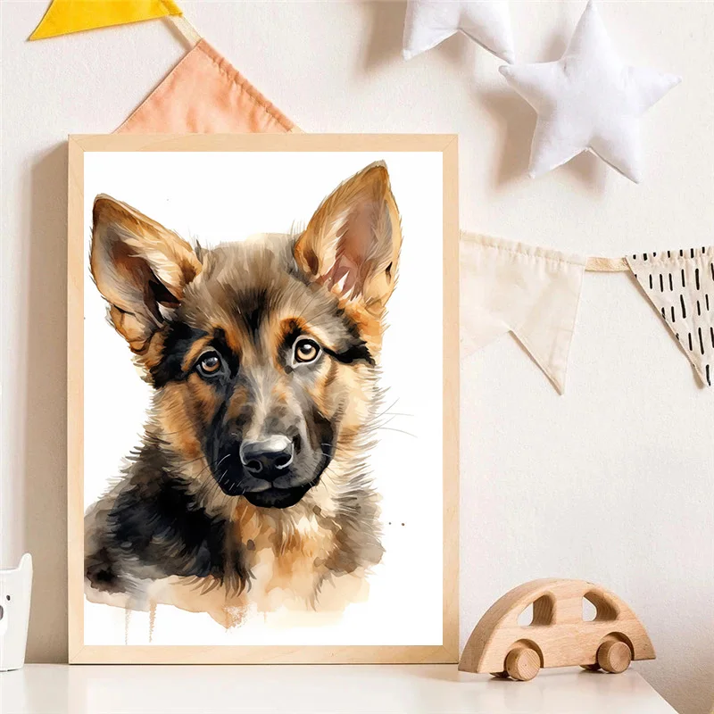 Welsh Corgi Bulldog German Shepherd Labrador Rottweiler Poster Print Wall Art Pictures Canvas Painting Living Room Home Decor