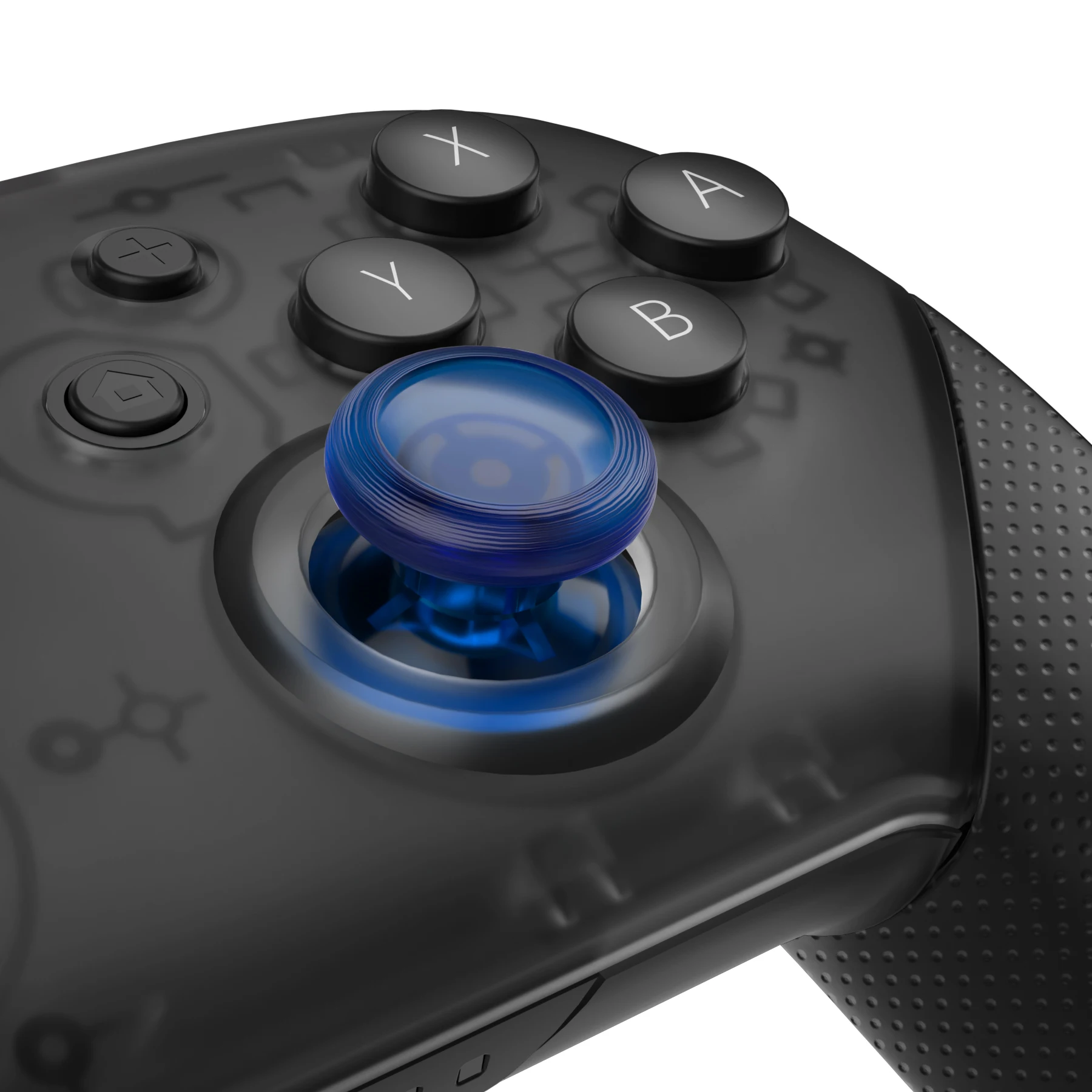 عيدان الإبهام التماثلية مع مفك براغي ، استبدال عصا التحكم ثلاثية الأبعاد ، مفتاح تحكم NS Pro ، أزرق شفاف وواضح