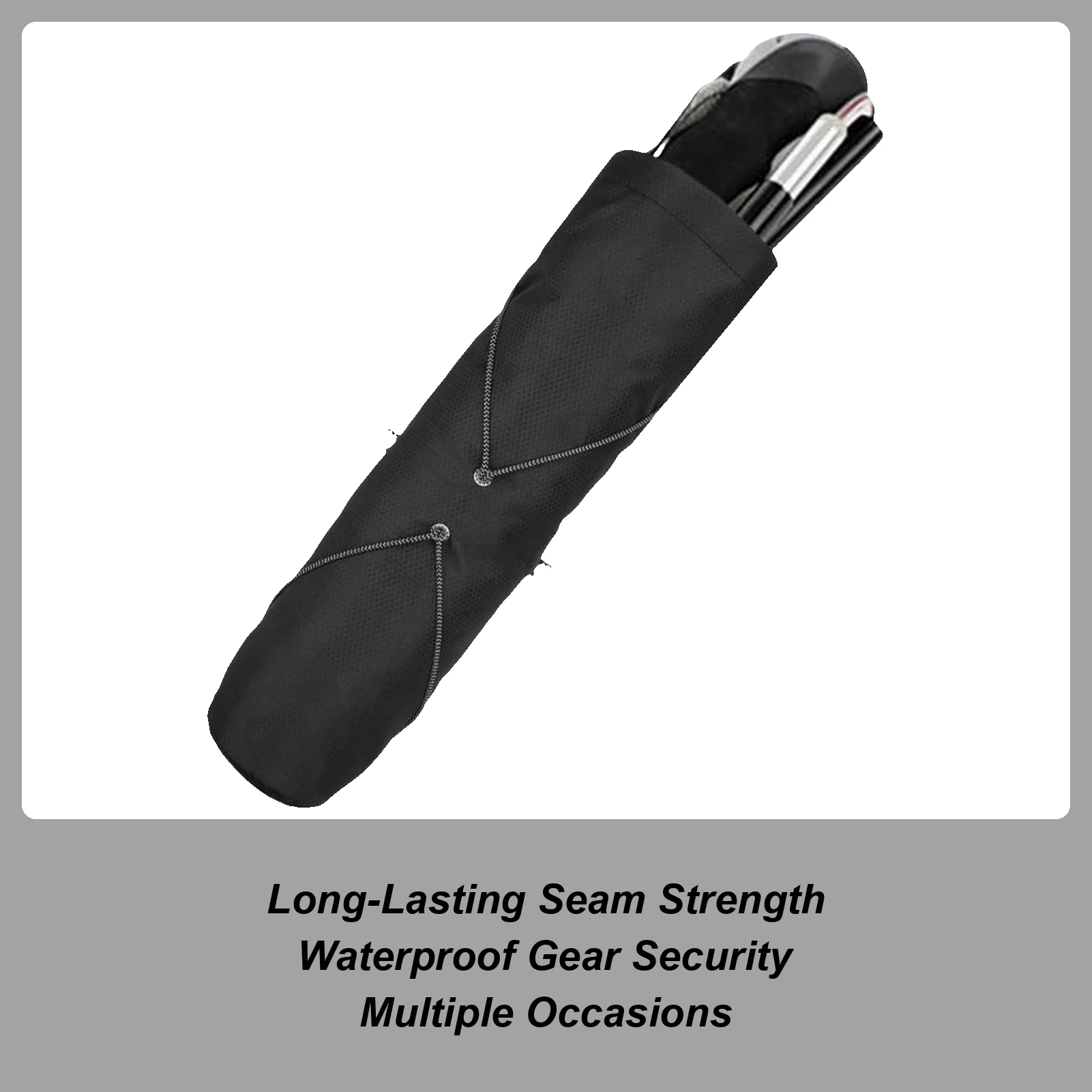 

Portable Lightweight Trekking Pole Storage Bag Walking Stick Accessories Foldable Alpenstock Package Hiking Accessories Black