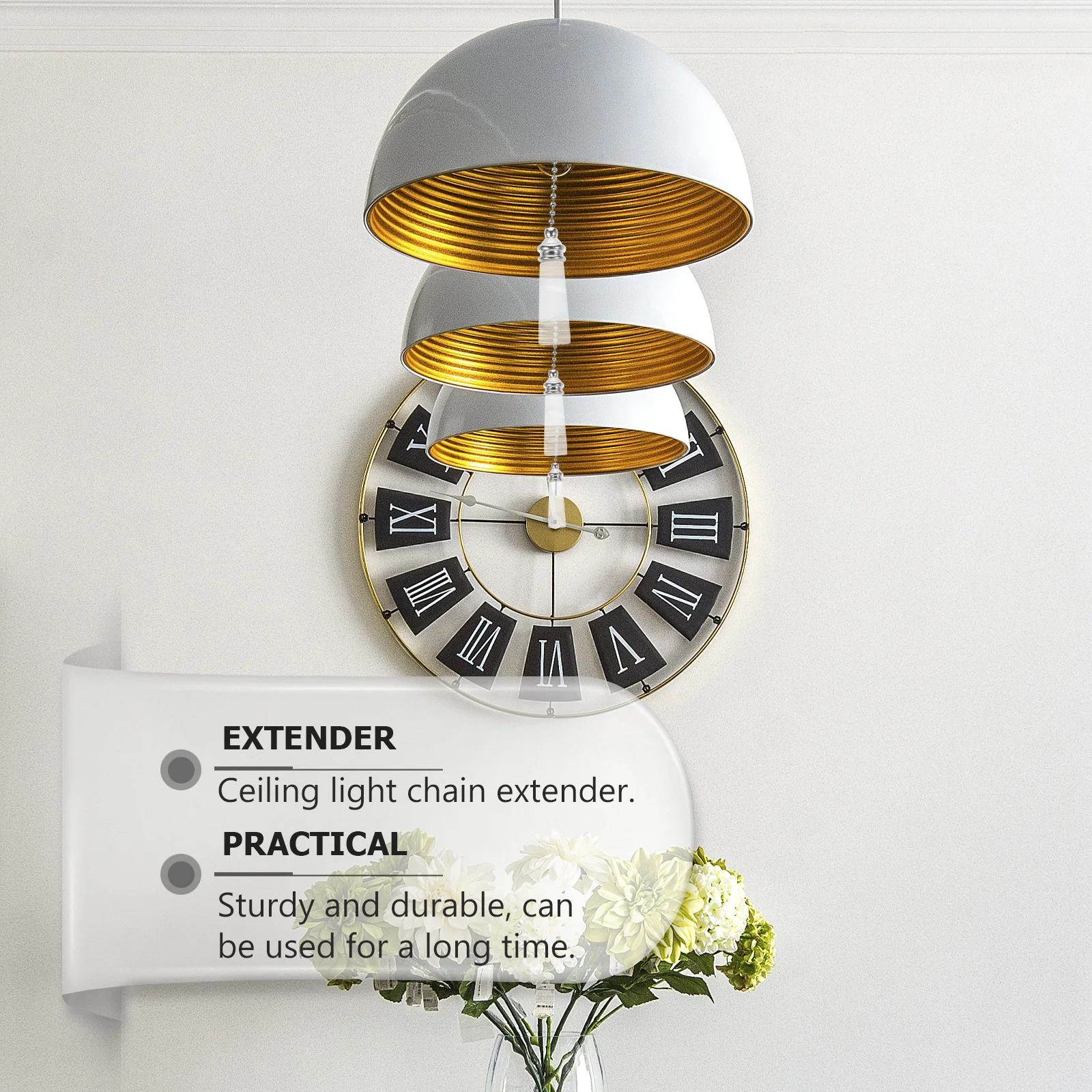 

2 шт., потолочный светильник, вентилятор, удлинитель цепи, стеклянная колонна, замена подвески, удлинитель цепи для украшения дома, элегантный