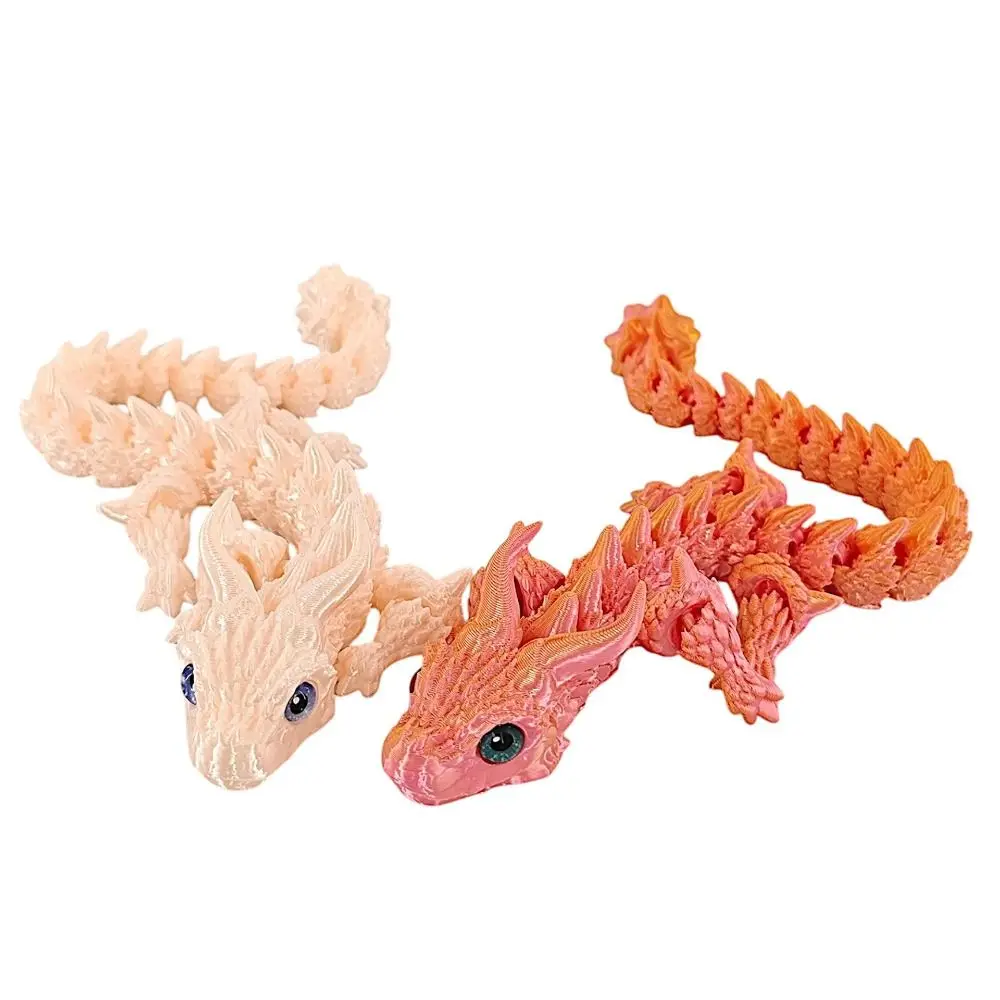 Naga Cetak 3D Simulasi Mata, Cetakan Satu Bagian, Naga Cina, Naga Diceratops Cetak 3D, Laser Fleksibel