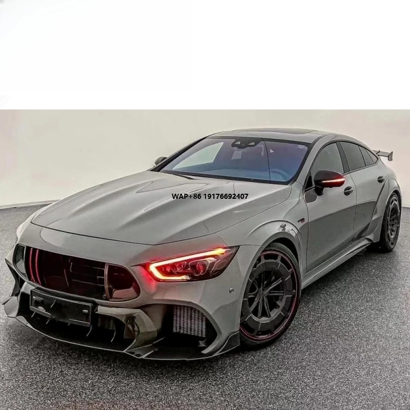 Gt 4 Door Rocket Style Body Kit FRP+ Carbon Fiber Front Bumper Rear Diffuser Over Fender Side Skirt Rear Wing