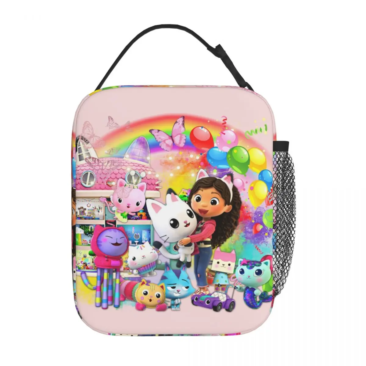 Gabbys Dollhouse Portable Lunch Box Women Multifunction Cartoon Anime Tv Thermal Cooler Food Insulated Lunch Bag School Children