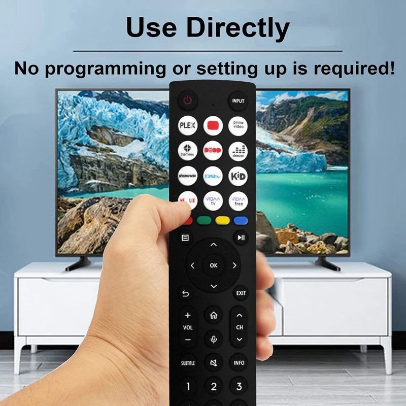 Replace ERF2I36H Remote Control For Hisense Smart TV 50A53FUV 55A51HUV 65A51HUVHU No Voice Function Easy Install Easy To Use