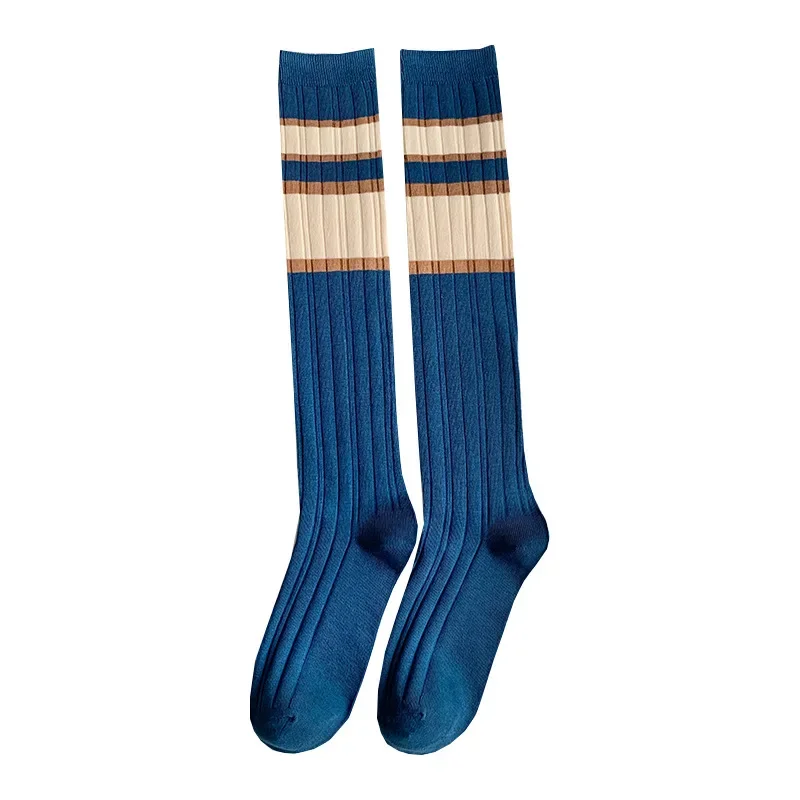 Women New Japanese Stockings Winter Thicken Warm Short Cotton Casual Multicolor Striped Socks Thigh High Socks For Women image 6