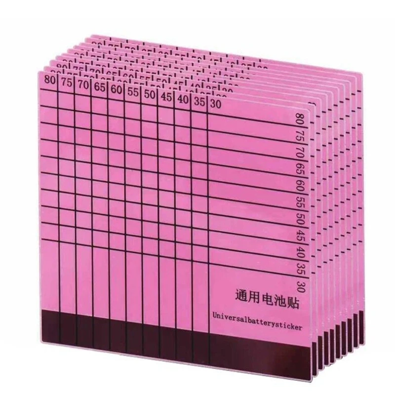 10 Blatt selbstklebende Batterieabdeckungen, hochwertige Kunststoff-Batterieaufkleber, einfach anzubringen und zu entfernen für – Detail 4