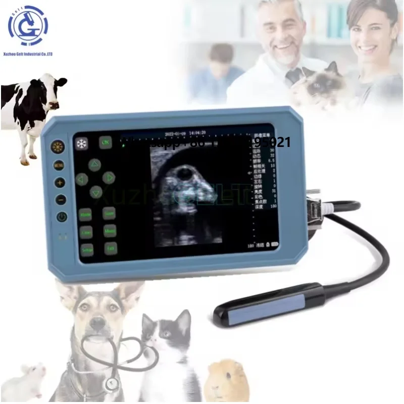 Portable Veterinary Handheld Wireless B/W Ultrasound Scanner Palmtop Ultrasound Scanner for Pigs Horse Cow Test