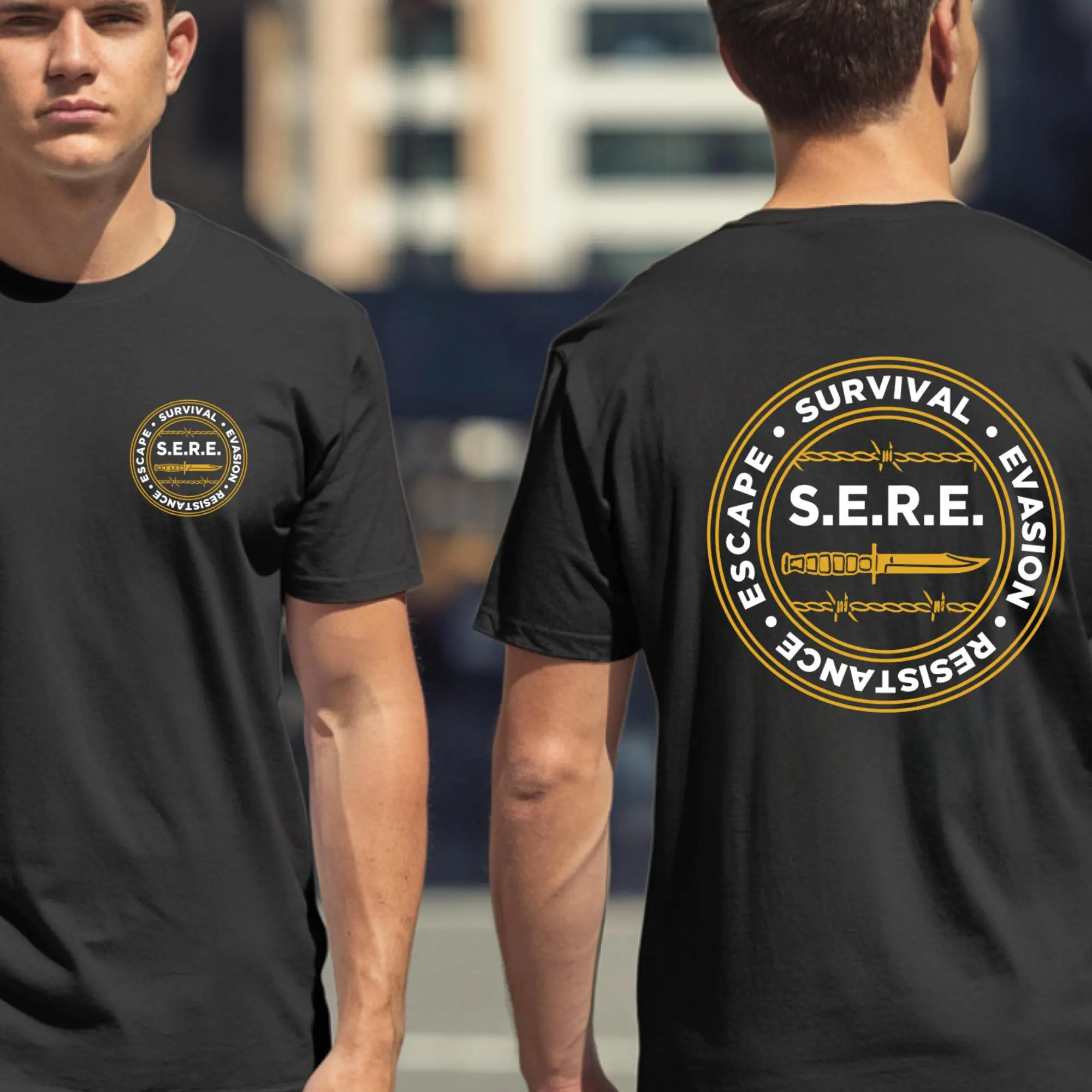 2026 New Tactical Oversized Unisex Streetwear TShirt Sere Survival Evasion Resistance Escape Army Special Ops Tee
