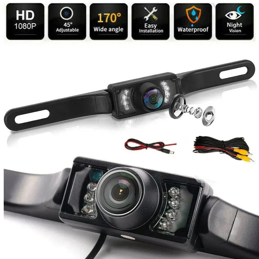 

QueenDer Parking Camera Wide 170° Waterproof Night Vision Car Rear View Reverse Backup