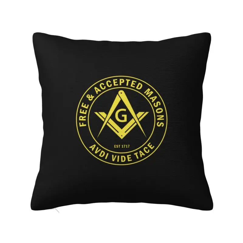 

Custom Modern Free Accepted Masons Masonic Freemasons Cushion Cover for Sofa Polyester Pillow Case