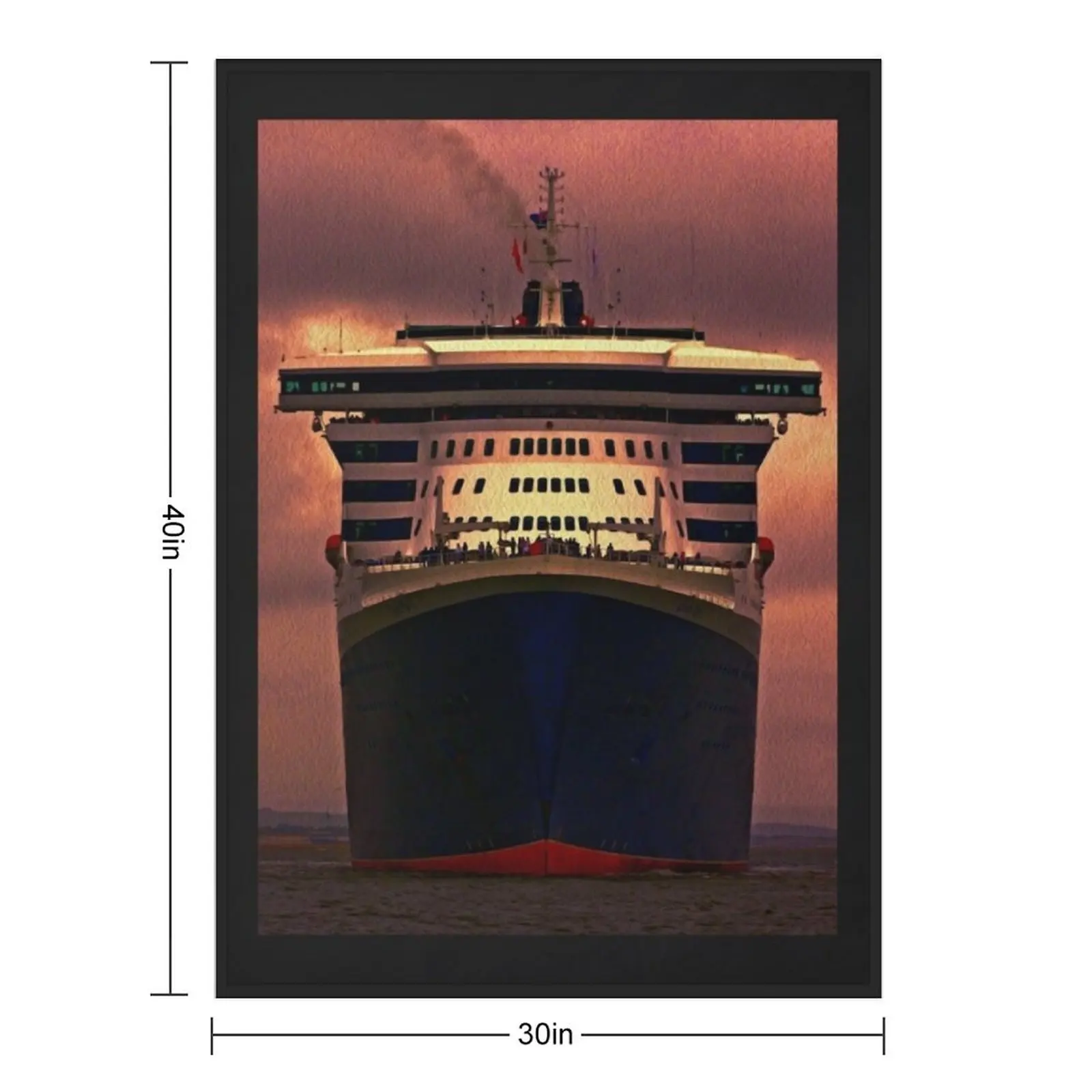 Queen Mary 2 Throw Blanket Thermal Flannel Fabric warm for winter Decorative Beds Blankets