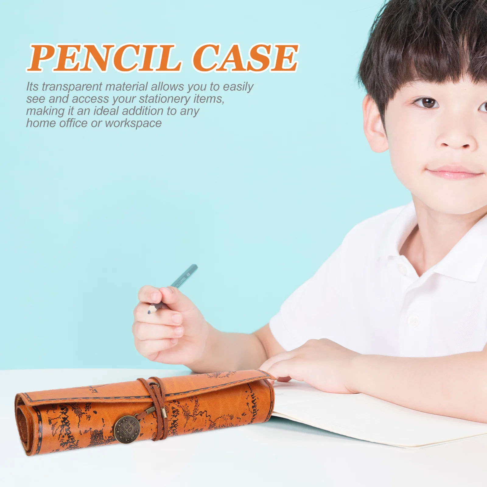 

Pencil Roll Up Case Large Capacity Practical Pen Wrap Organizer Roll Up Pouch Vintage Style Pencil Holder for Paintbrushes
