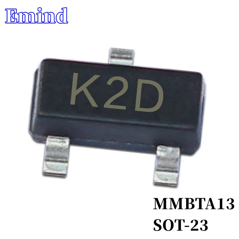500/1000/2000/3000Pcs MMBTA13 SMD Transistor SOT-23 Footprint K2D Silkscreen NPN Type 30V/300mA Bipolar Amplifier Transistor