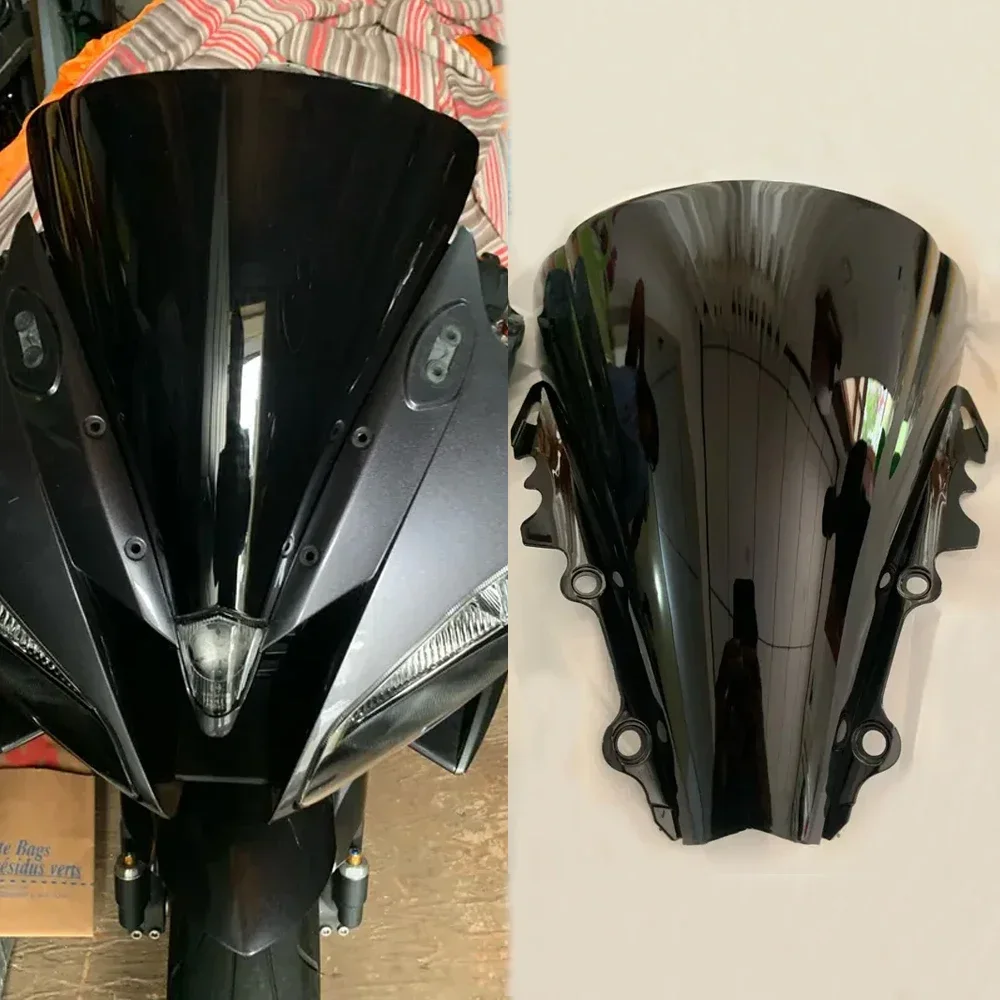 For Yamaha YZF-R6 YZFR6 2006 2007 YZF R6 Windscreen Motorcycle Accessories Motorbike Windshield Wind Screen Double Bubble Black