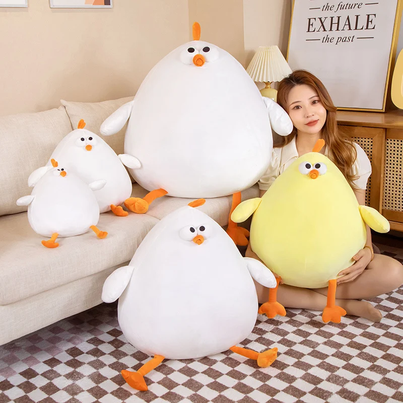 70CM Big Size Kawaii Chicken Plush Doll Animal Cartoon Lovely Fat Yellow Chicken Stuffed Baby Toys Pillow Beautiful Gifts