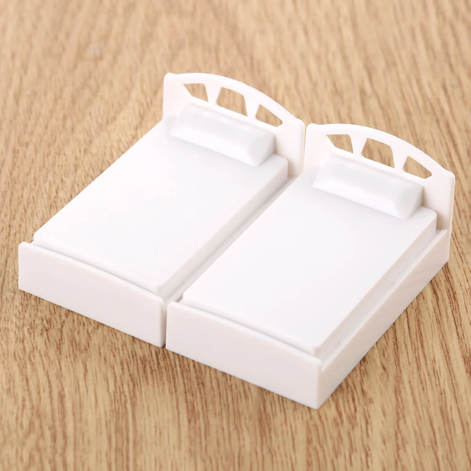 10PCS 1:50 Scale Single Bed Miniature Furniture Set Model Best For Train Model Doll House Room Box Building Layout Accessories