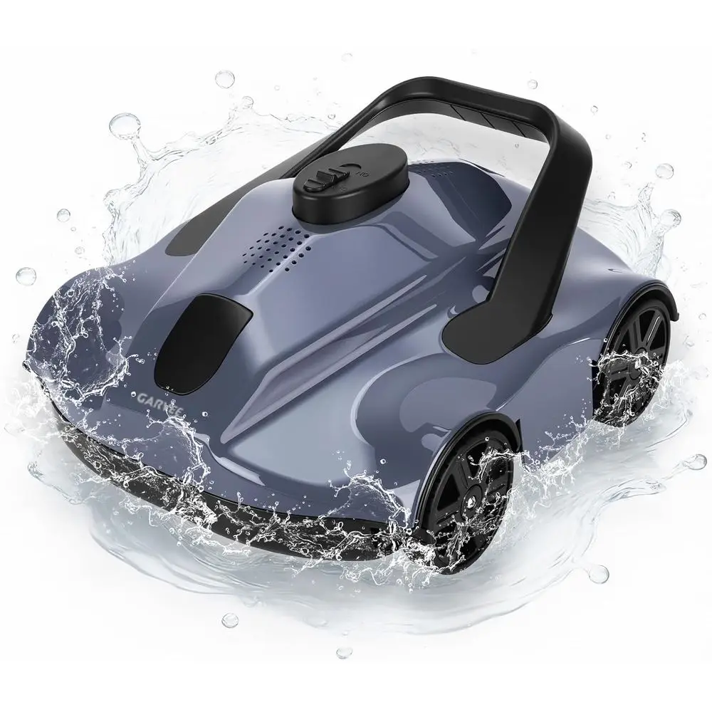 130-Minute Robotic Pool Cleaner with Self-Parking for Above-Ground Pools up to 860 Sq. Ft., Efficient Filtration, Portable Desig