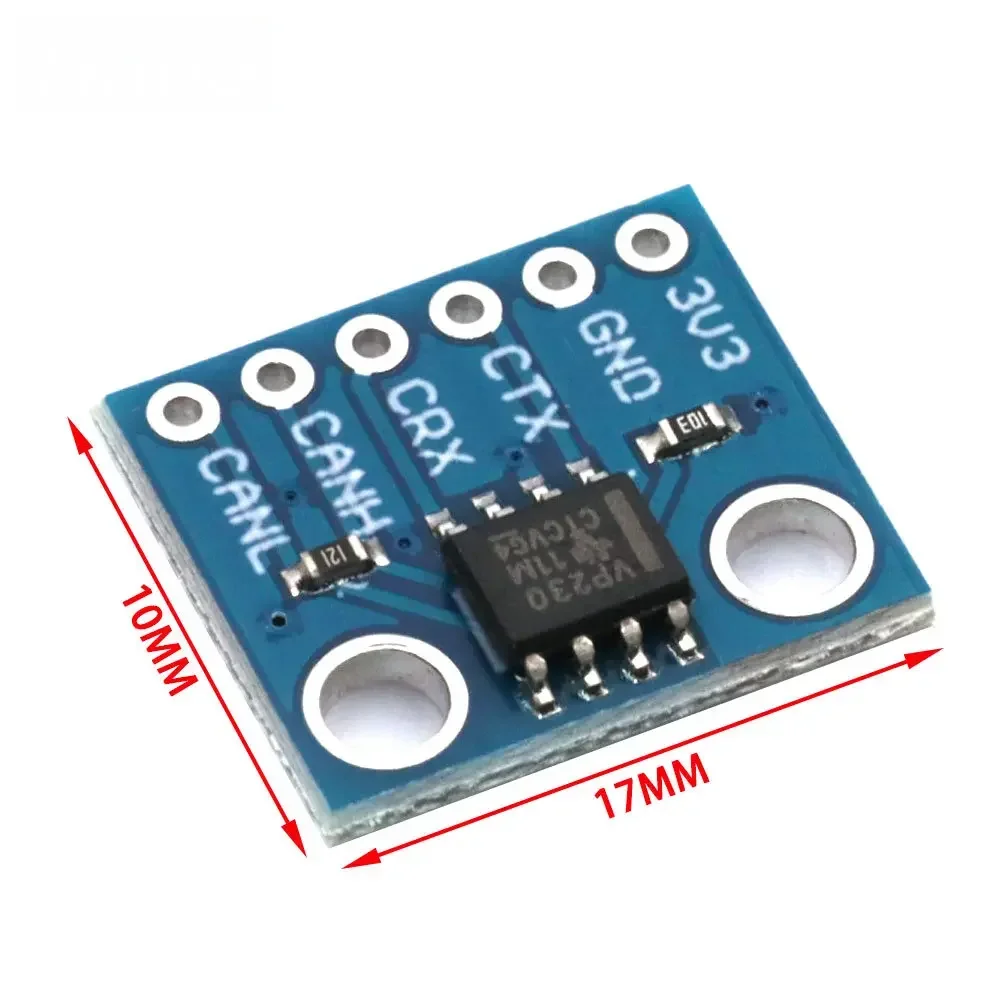 High-Speed 3.3V SN65HVD230 CAN Transceiver Module with Thermal Shutdown Protection for Industrial Automation