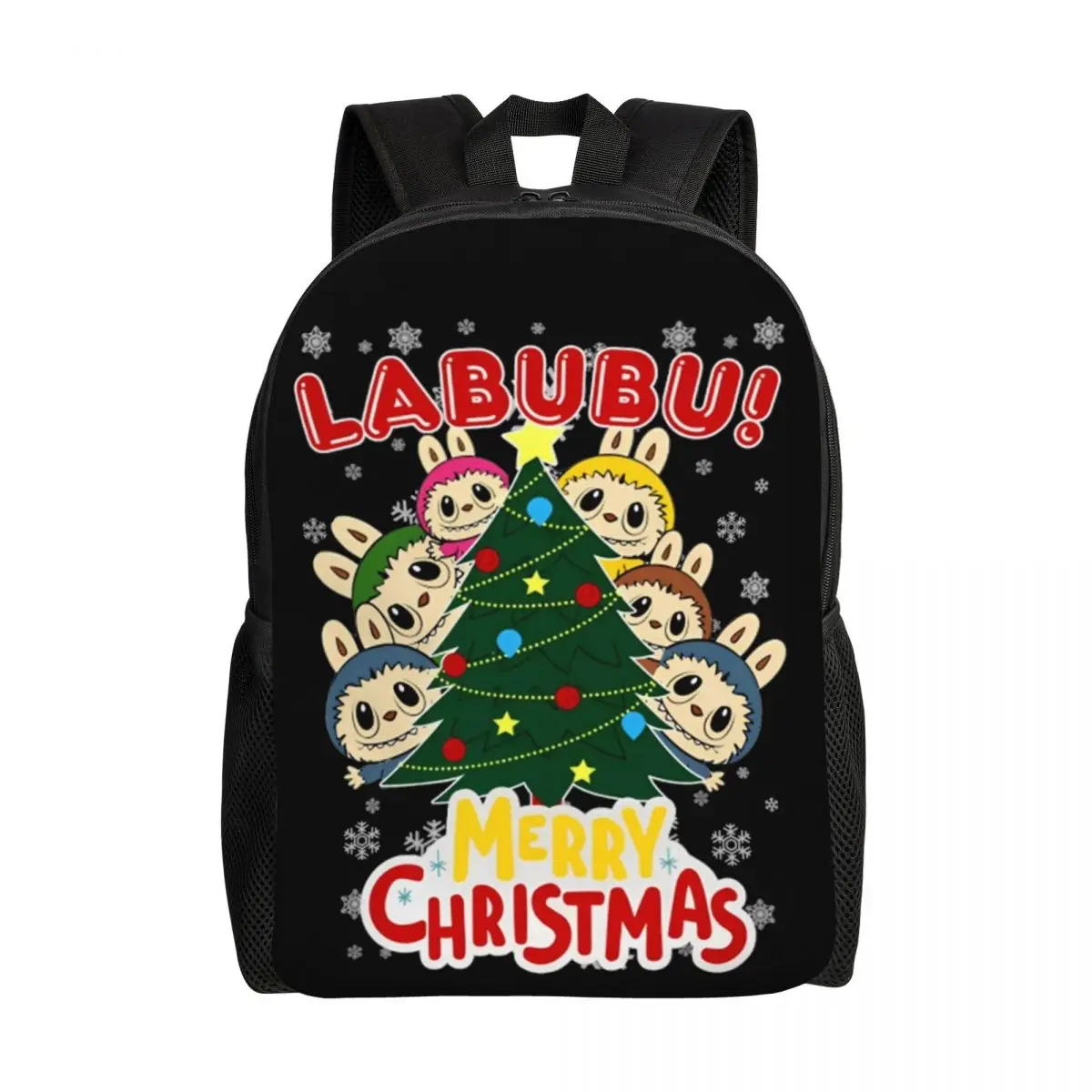 Labubu น่ารัก Merry Christmas Pop Mart Popmart กระเป๋าเป้สะพายหลังสําหรับเด็กผู้หญิงเด็กกระเป๋าเป้สะพายหลังน้ําหนักเบากระเป๋าสําหรับเด็กวัยหัดเดิน Daycare