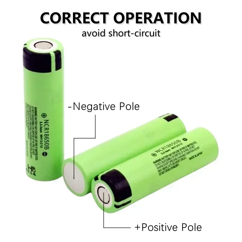 2024 New Panasonic 18650 3400Mah 20A Discharge NCR18650B 1-100PCS 3.7V Lithium ion Rechargeable Battery