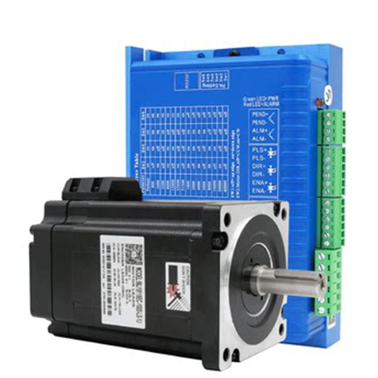 

HLTNCJMK Nema34 Closed-Loop Stepper Dc Motor 6A 4.5/8.5/12N.m+2-Phase & 2HSS86H Hybrid Step-servo Driver for CNC Machine