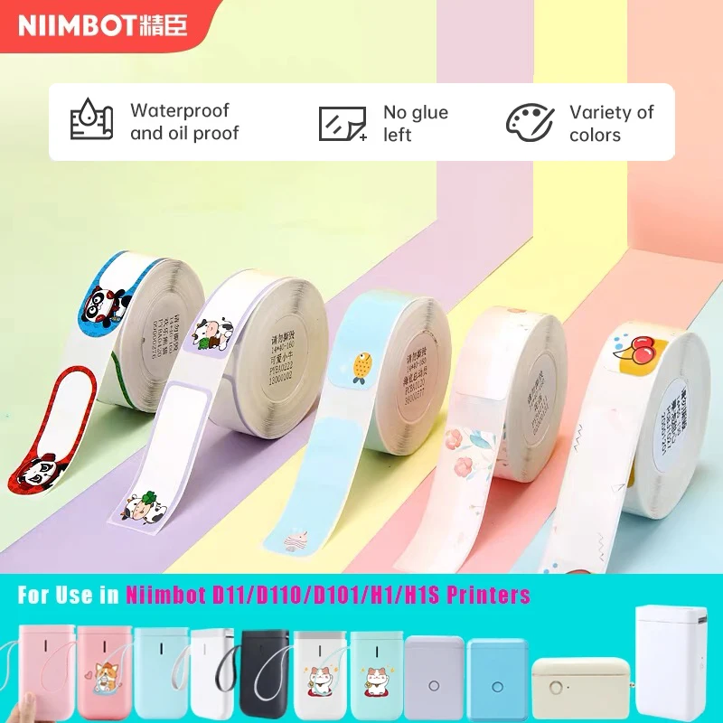 

Cute Funny Cartoon Waterproof Self-adhesive Thermal Paper Cosmetics Label Marker Date Price Tags Name Sticker for D11 D101 D101