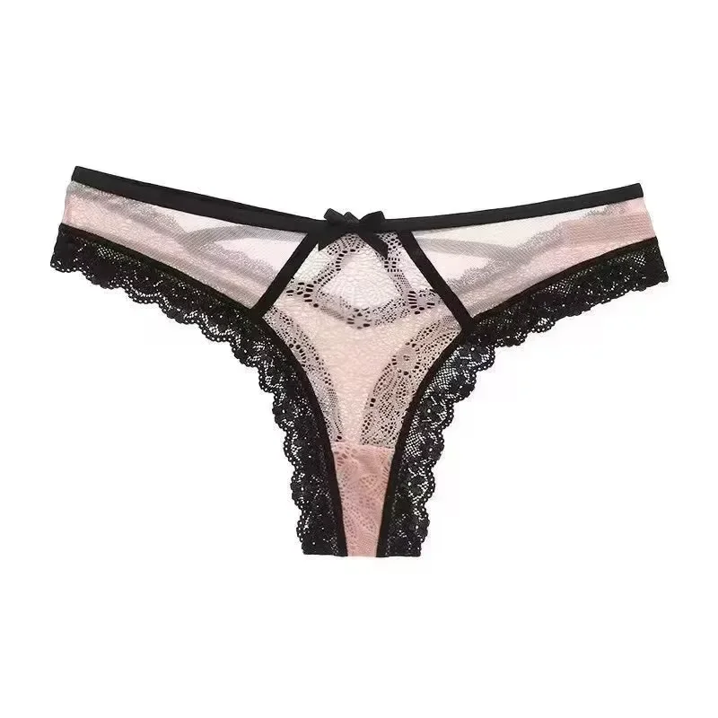 

2025 HOT! Flower Embroidery 'Petal Pulse' Thong - Lace Transparent Panties with Hollow Bow Sexy Summer Underwear for Date Party