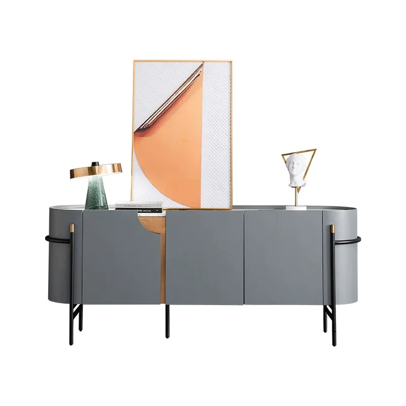 

Modern light luxury locker Italian minimalist dining room marble side cabinet living room furniture
