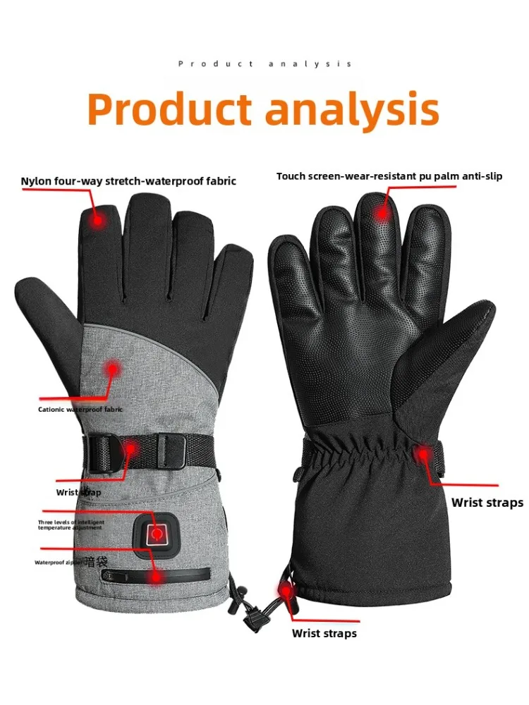 AliExpress eiao 2025 Winter New 5V USB Electric Heated Gloves for Motorcycle Cycling, Touch Screen Warm Cold Resistant Outdoor Sport Gloves