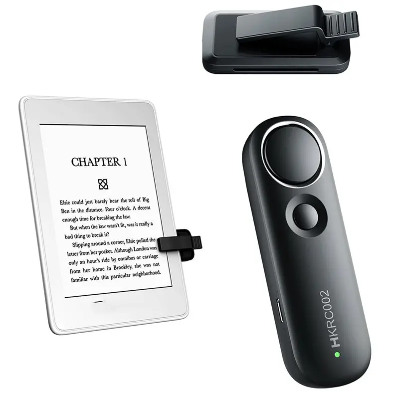 For Kindle Accessories Remote Control Extender Remote Page Turner Clicker Phone Camera Video Recording Trigger Black