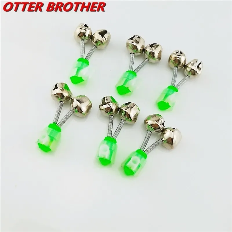 

1/2Pcs Fishing Bell Alarms Bite Fishing Rod Clamp Green Tip Clip Bells Ring ABS Fishing Stainless Steel Carp Pesca Accessories