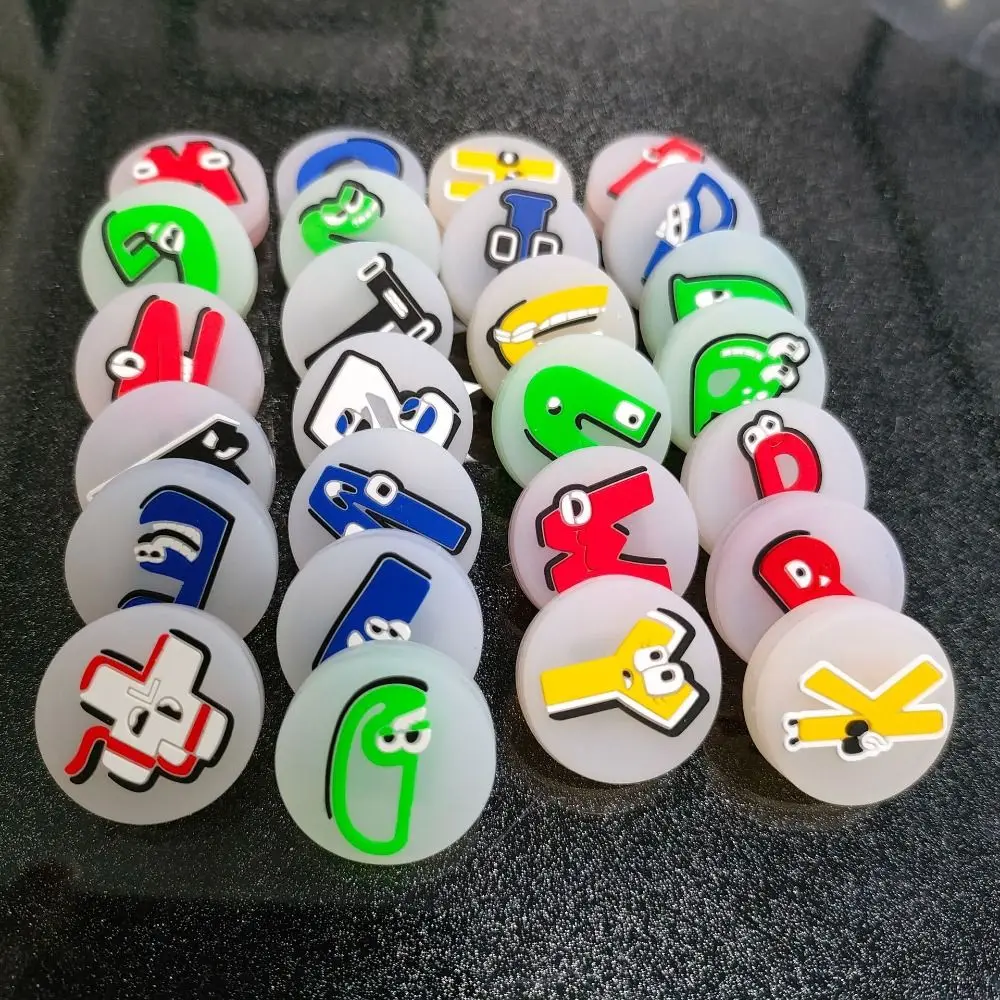 

26 English Letters Tennis Shockproof Absorber Anti-Vibration Shock Absorption Tennis Racket Shock Pad Silicone Personality