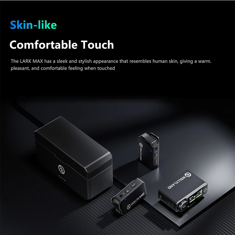 Hollyland Lark Max microfono Lavalier Wireless microfono professionale per interviste Vlog per fotocamere DSLR Smartphone Laptop