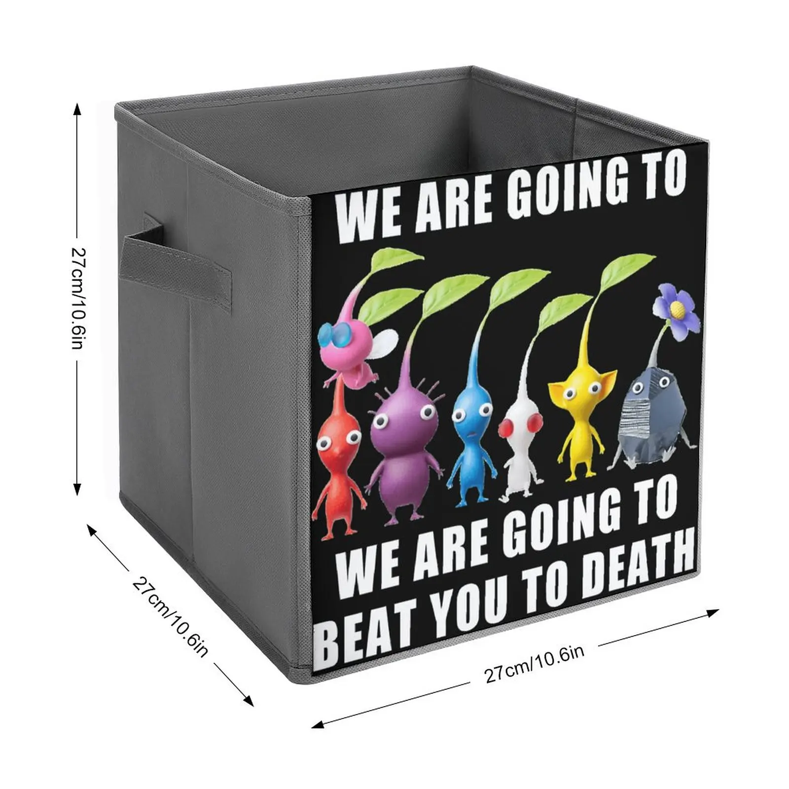 Storage Bins Pikmin Meme Print  Classic For Sale Folding Storage Box Multifunctional Portable Bedroom Storage Funny Graphic Towe