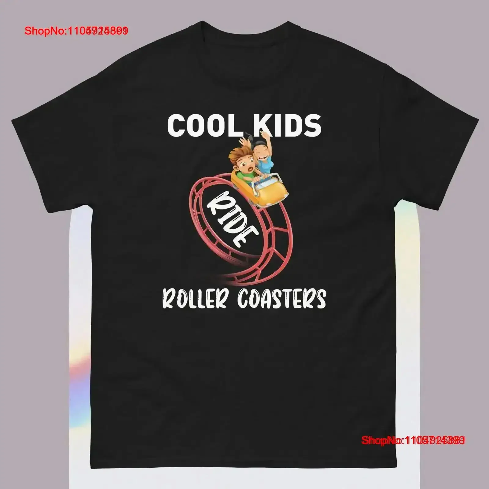 Roller Coaster Cool Kids Ride Coasters T Shirt vintage Washed homme Stretched Breathable Casual streetwear Comfortable Soft