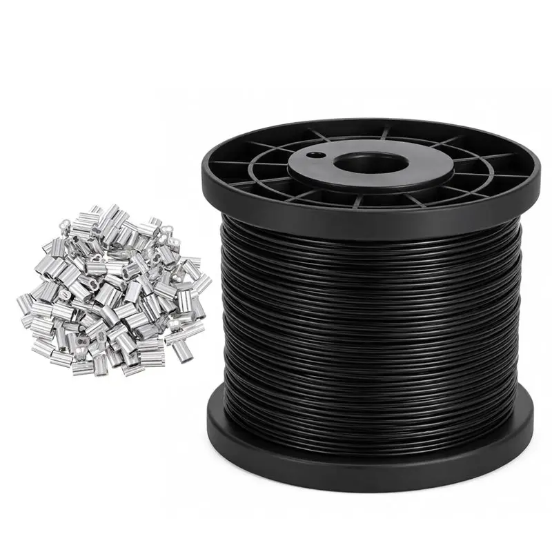ABAE-Black Vinyl Coated Wire Rope 1/16