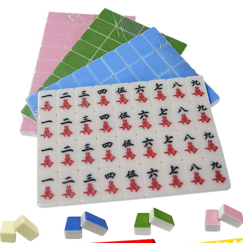 

Новый портативный мини-маджонг 24 мм, семейный сбор в китайском стиле, игровая семейная плитка для отдыха, уличное общежитие, 144 шт.
