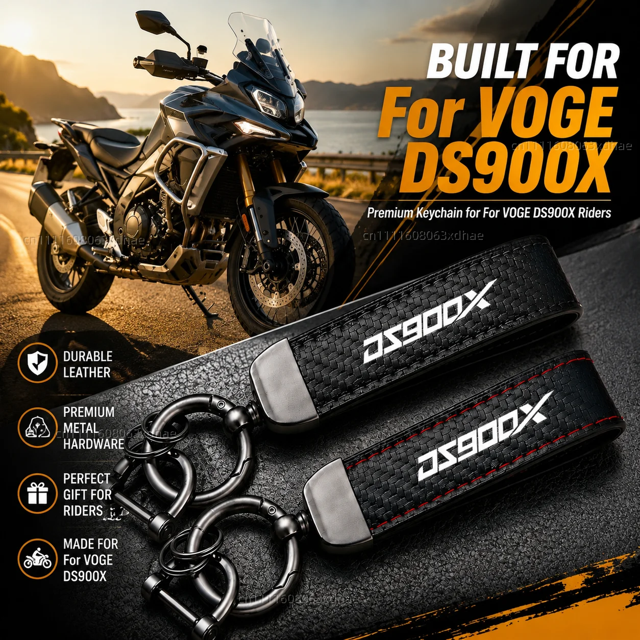 High-Grade Leather Motorcycle Keychain Holder Keyring Accessories For VOGE 900 DSX DSX900 DS 900X 900DSX