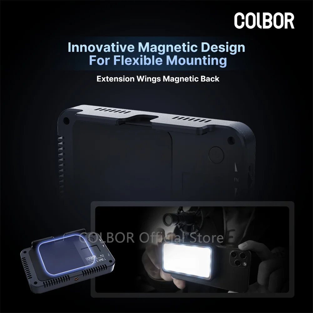 COLBOR PL5 LED Video Light Camera Lighting 2100mAh 2700K-6500K Rechargeable Panel Light Photo Studio Lamp Selfie Compact mini