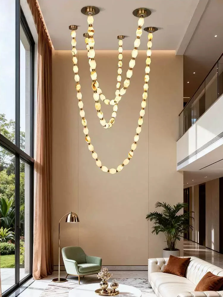 Upgrade Your Home With Our Exquisite Spanish Alabaster Strap Pendant Light Crafted From Natural Marble Stone Dimming Function