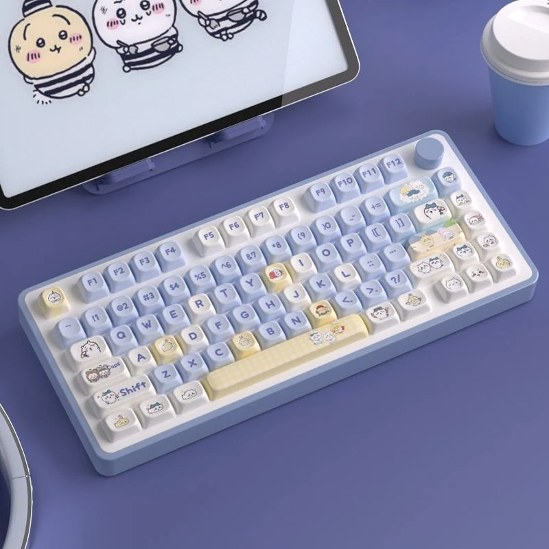 Teclas PBT de Dibujos Animados Chiikawa, Lindas Teclas de Repuesto para Teclado Mecánico Personalizado de Anime Hachiware Usagi, Teclas Pastel