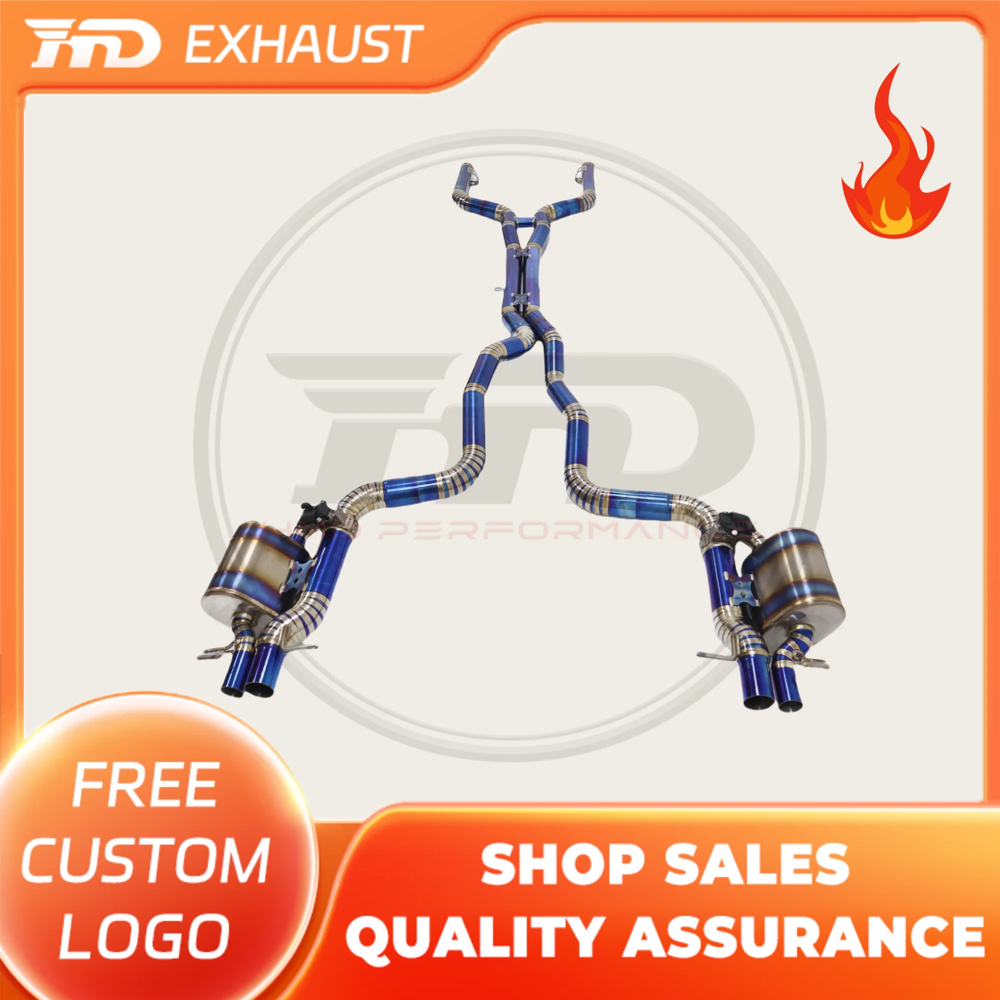 

HMD Hot Sale Titanium alloy Exhaust System Performance Catback for Mercedes Benz C63 W205 4.0T 2015+ Muffler With Valves