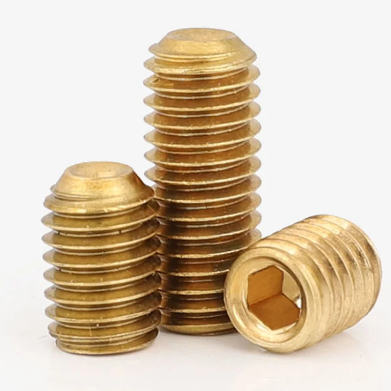 Tornillo de copa hexagonal de latón sin cabeza 1255