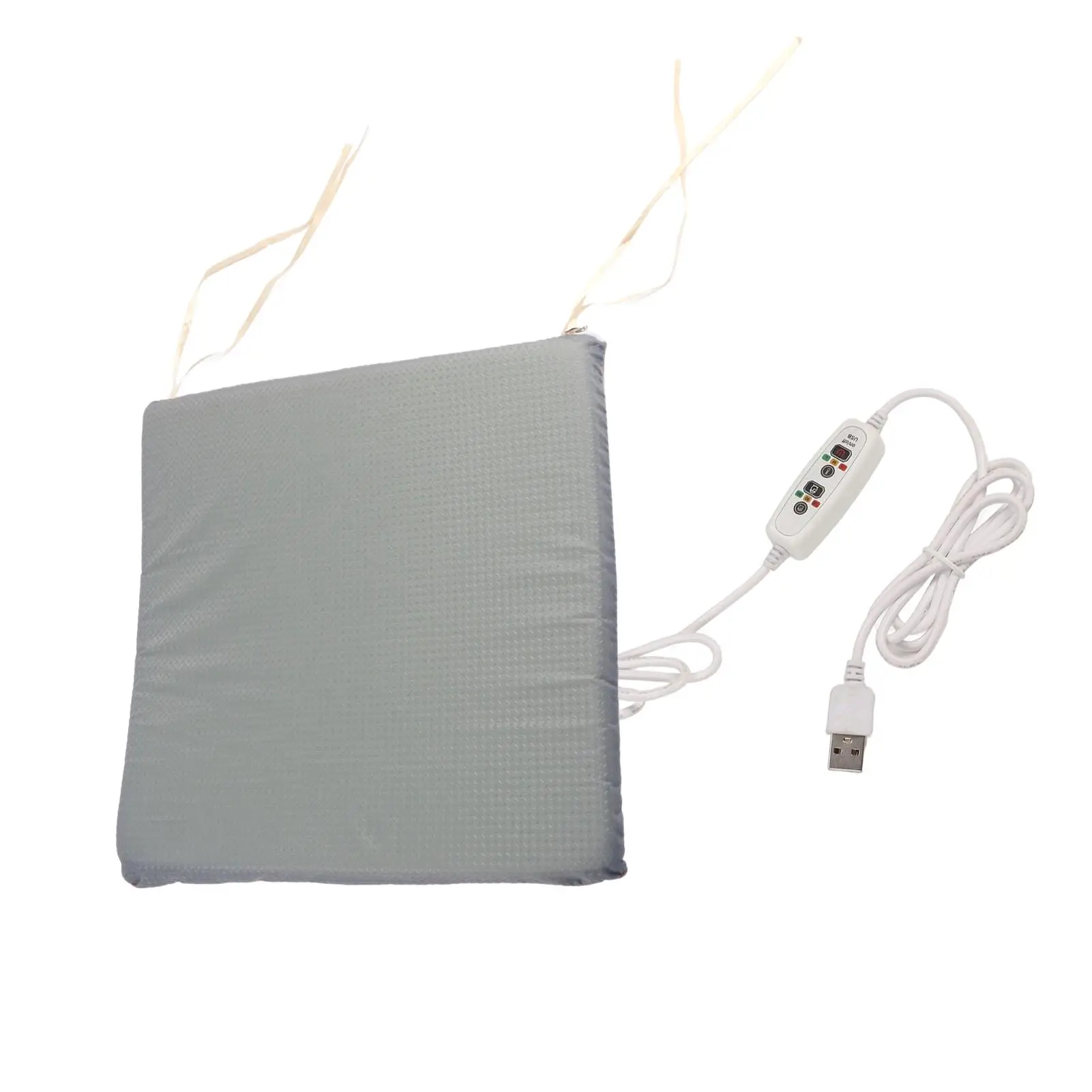 Heated Chair Cushion - Skidproof & Washable, 3 Temp Setting, Adjustable & Removable Electric Pad