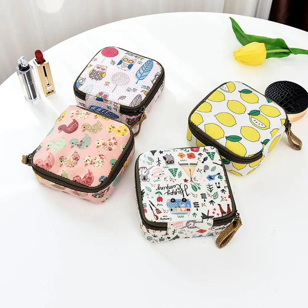 

Zipper Bag Portable Coin Purse Credit Card Holder Sanitary Pad Pouch Sanitary Napkin Storage Bag Cosmetic Bag Makeup Pouch