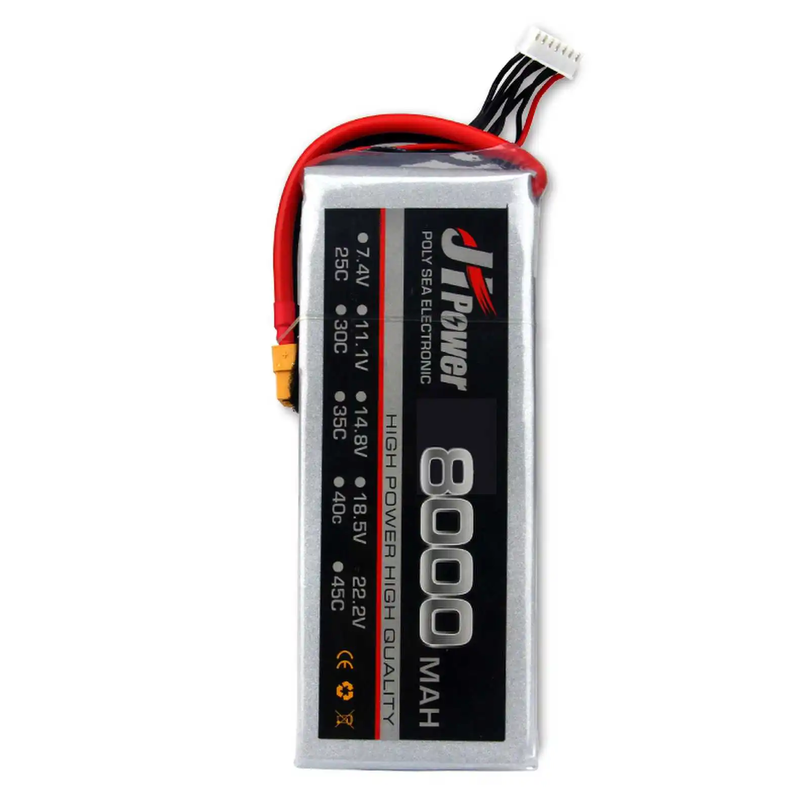 JH Power 3S 4S 5S 6S 7S 8S RC LiPo batteria 11.1V 14.8V 18.5V 22.2V 25.9V 29.6V 8000mAh 25C per RC auto elicottero barca RC Drone